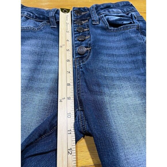 So Jeans Women's Size 3 Ultimate Ankle Jeggings High Rise Whiskered Faded Frayed - Picture 7 of 8